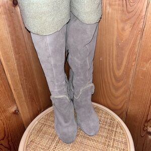 Victoria's Secret Faux Suede Wedge Boots